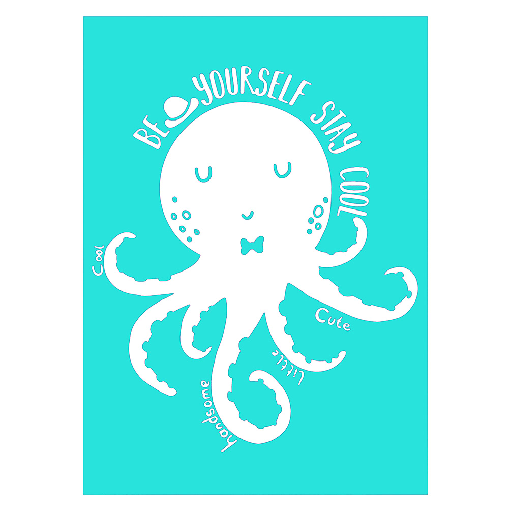 Ready To Use Designer Silk Screen Print Stencil Ocean Animals Sea Life