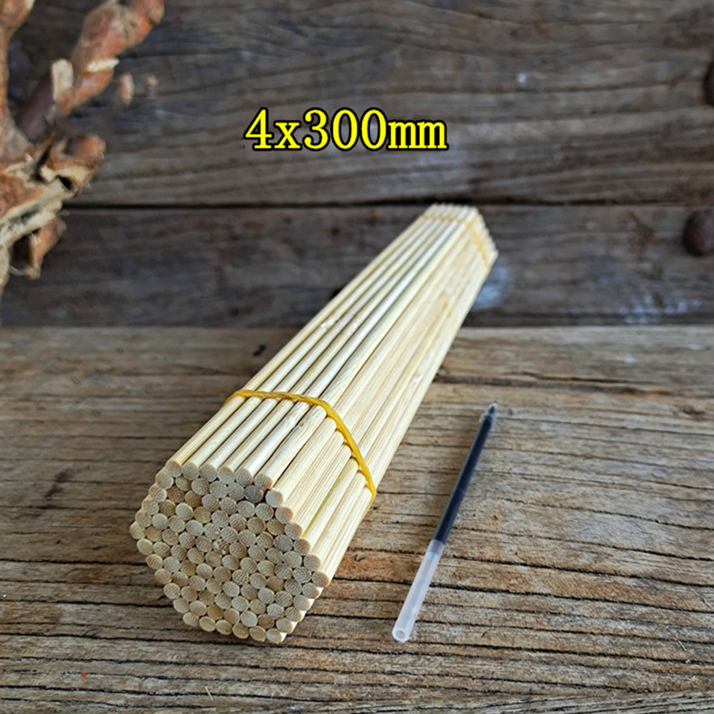 10Pcs Round Nan Bamboo Sticks Rectangle Rod Model DIY Handcrafts Craft Supplies