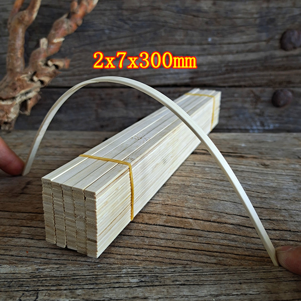 10Pcs Round Nan Bamboo Sticks Rectangle Rod Model DIY Handcrafts Craft Supplies