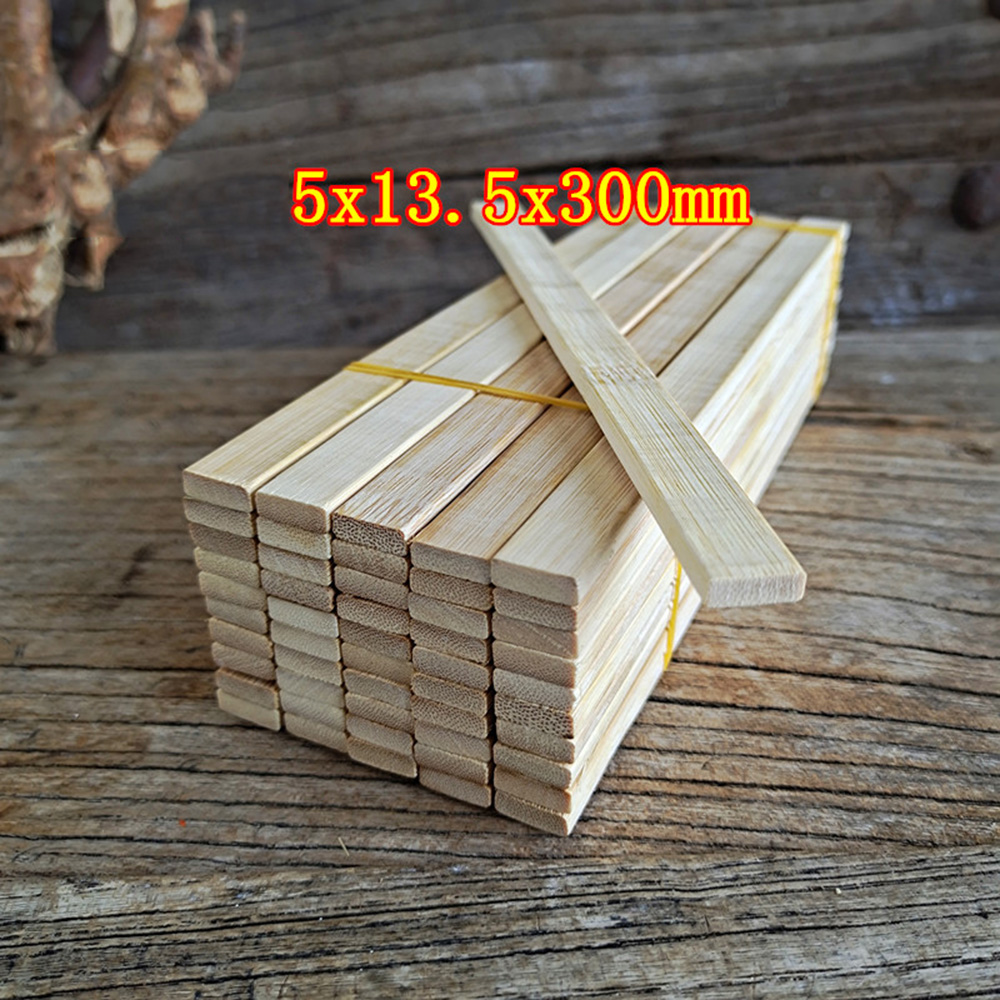 10Pcs Round Nan Bamboo Sticks Rectangle Rod Model DIY Handcrafts Craft Supplies