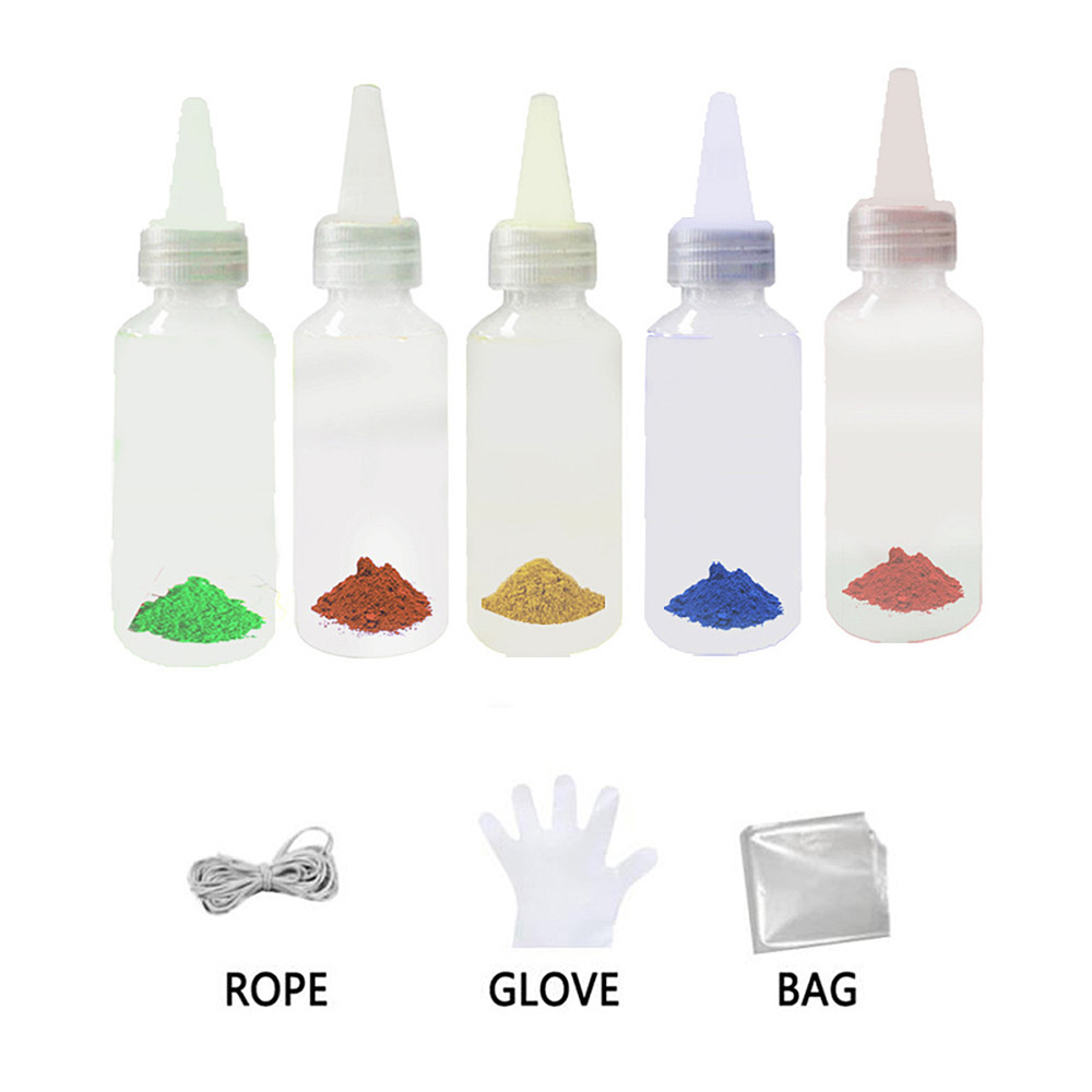 5 Sets Tie Dye Kits Pigment Reactive Dye Powder Cold Dyeing Clothing