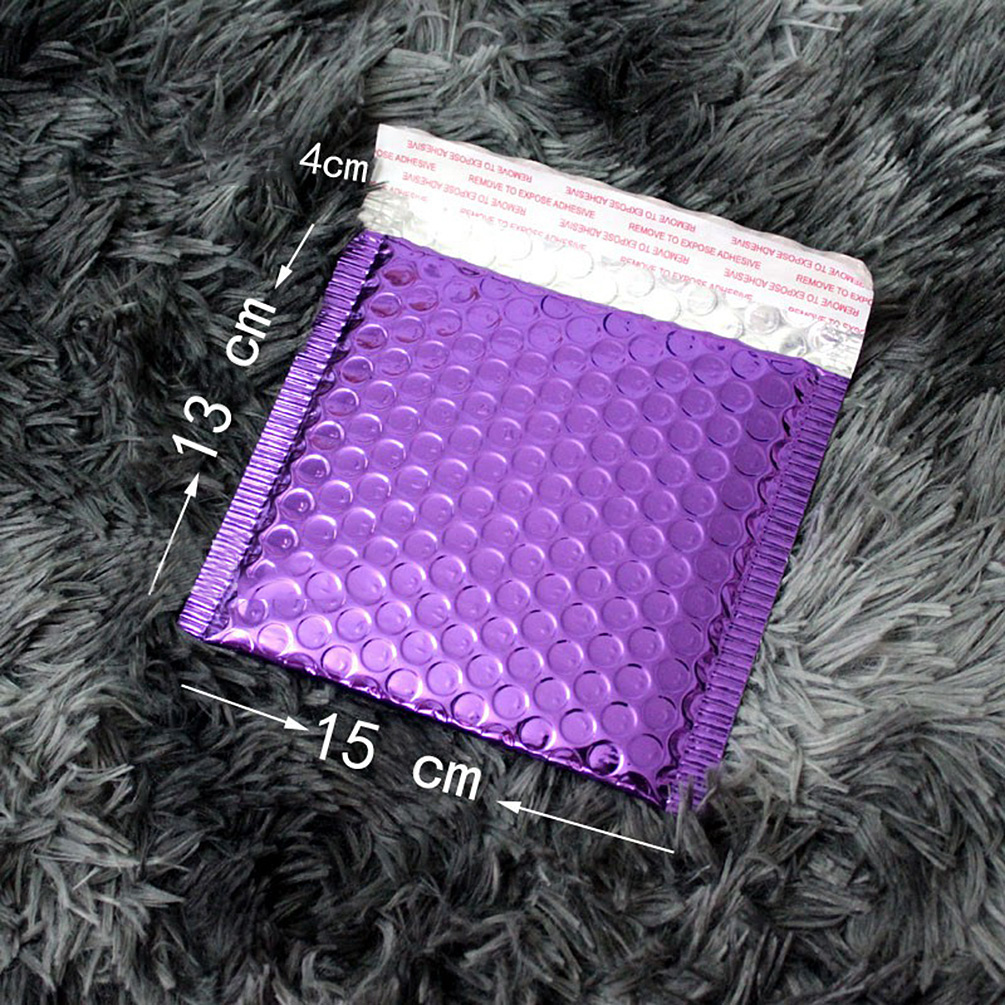 10x Shiny Purple Bubble Bag Self Seal Mailers Padded Envelopes Bags Shipping Bag 