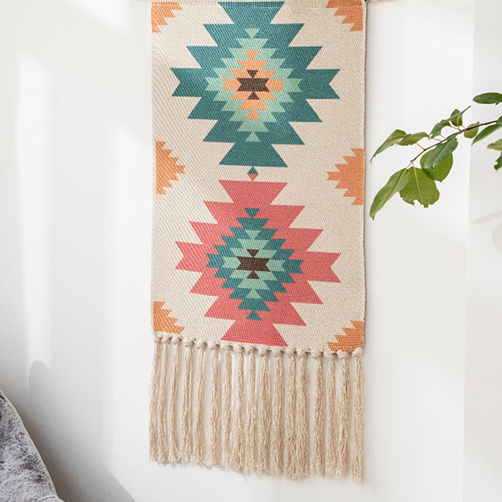 Macrame Woven Wall Hanging Tapestry Hemp Rope Boho Chic Art Tassel Home Decor 