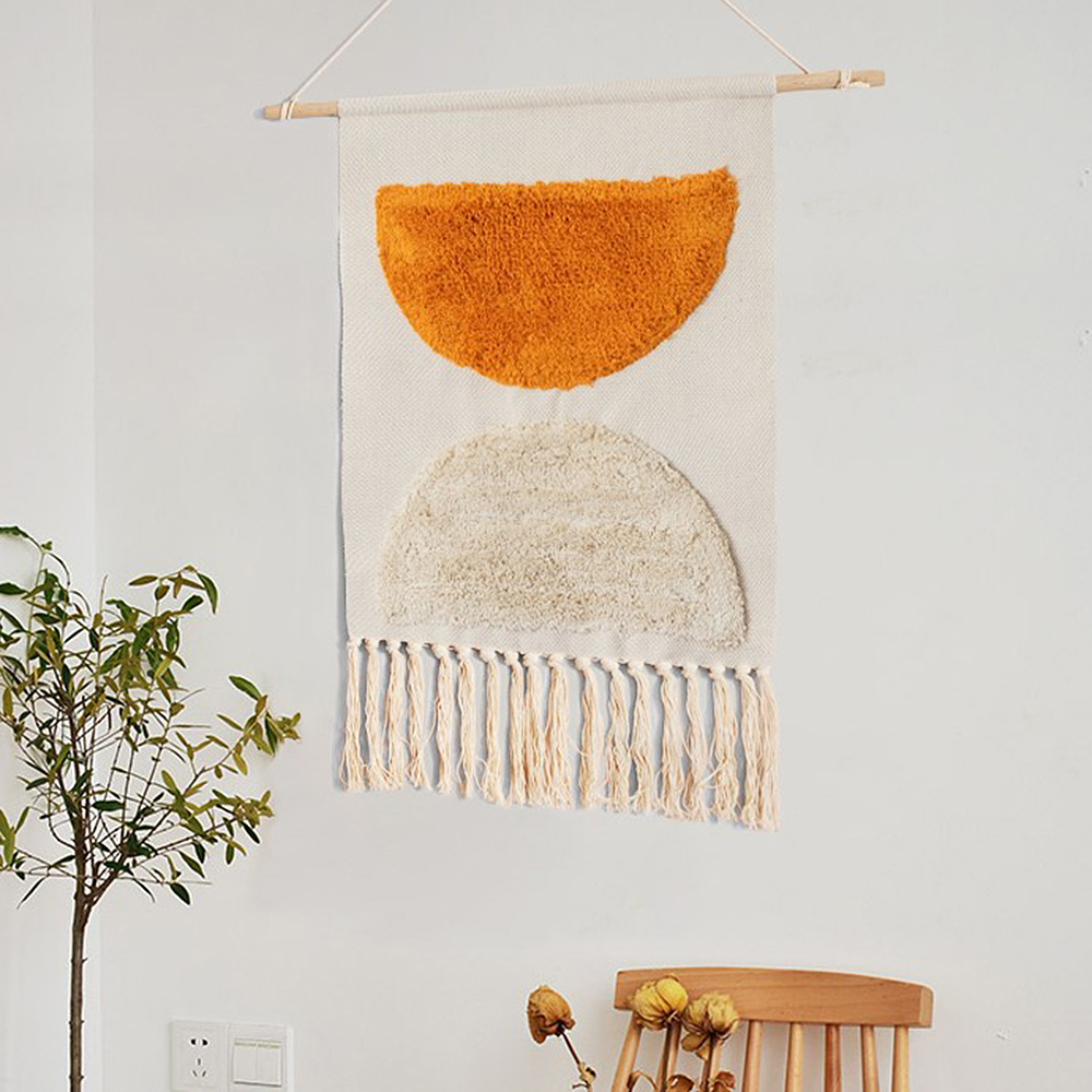 Macrame Woven Wall Hanging Tapestry Hemp Rope Boho Chic Art Tassel Home Decor 