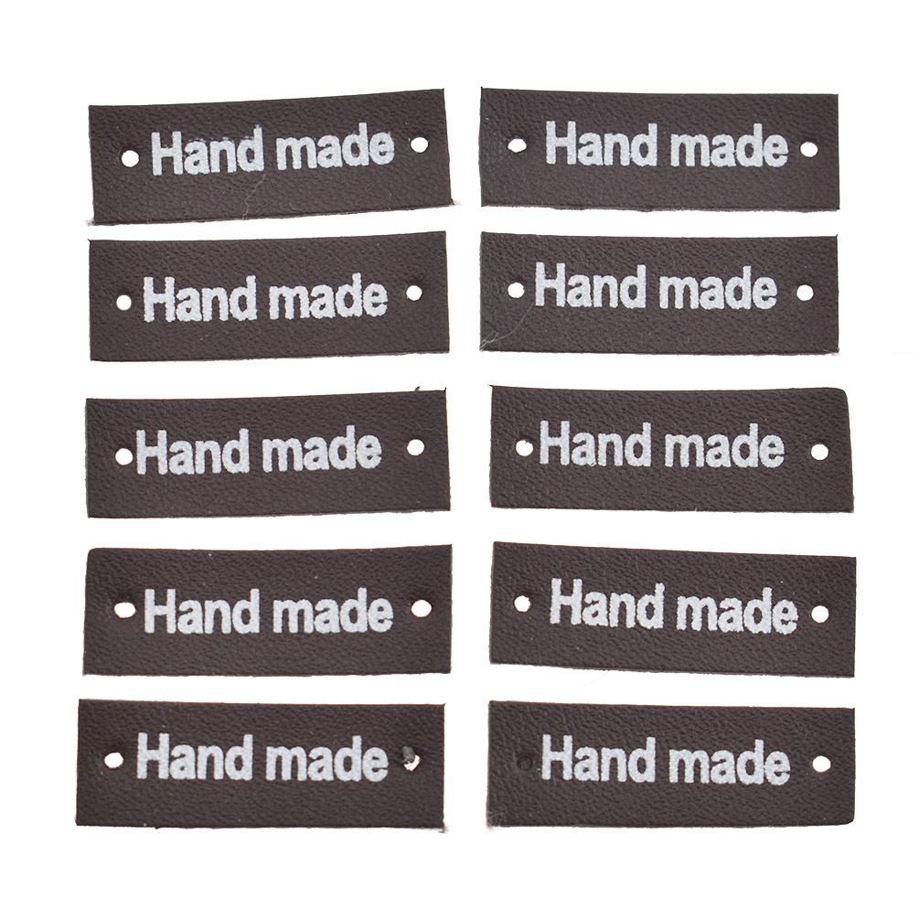 50X Handmade Label Tag Patches PU Leather Bag Clothing Sewing Supplies DIY Craft - Picture 13 of 45
