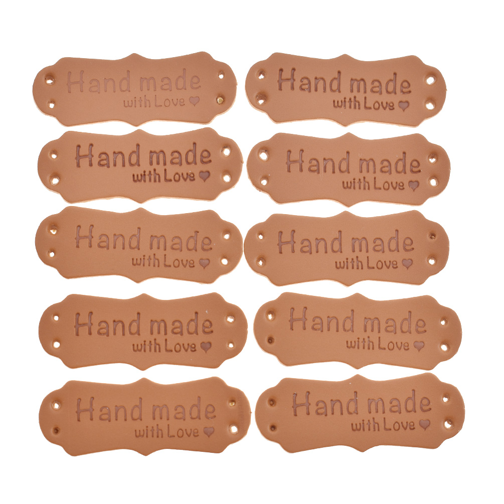 50X Handmade Label Tag Patches PU Leather Bag Clothing Sewing Supplies DIY Craft - Picture 15 of 45