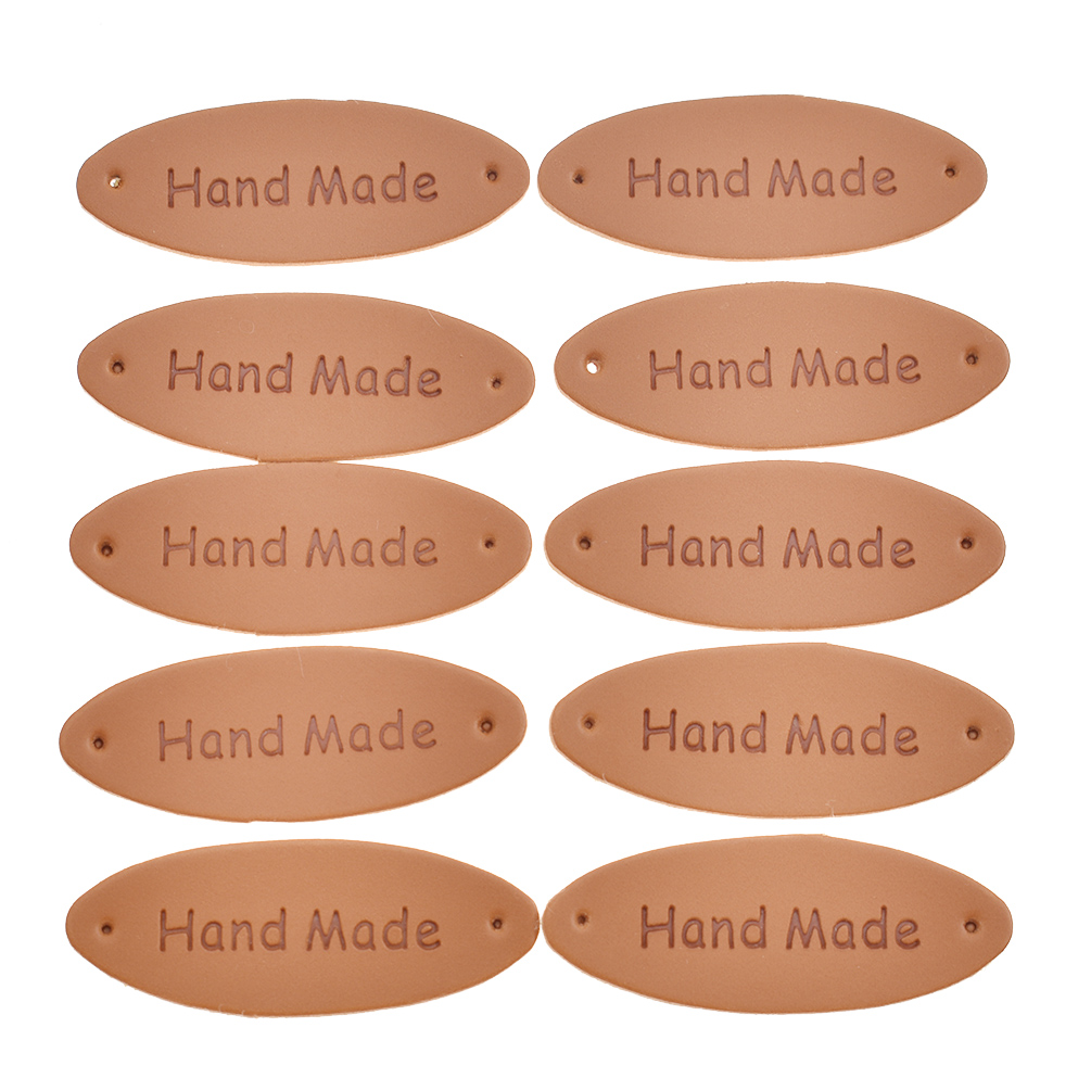 50X Handmade Label Tag Patches PU Leather Bag Clothing Sewing Supplies DIY Craft - Picture 16 of 45