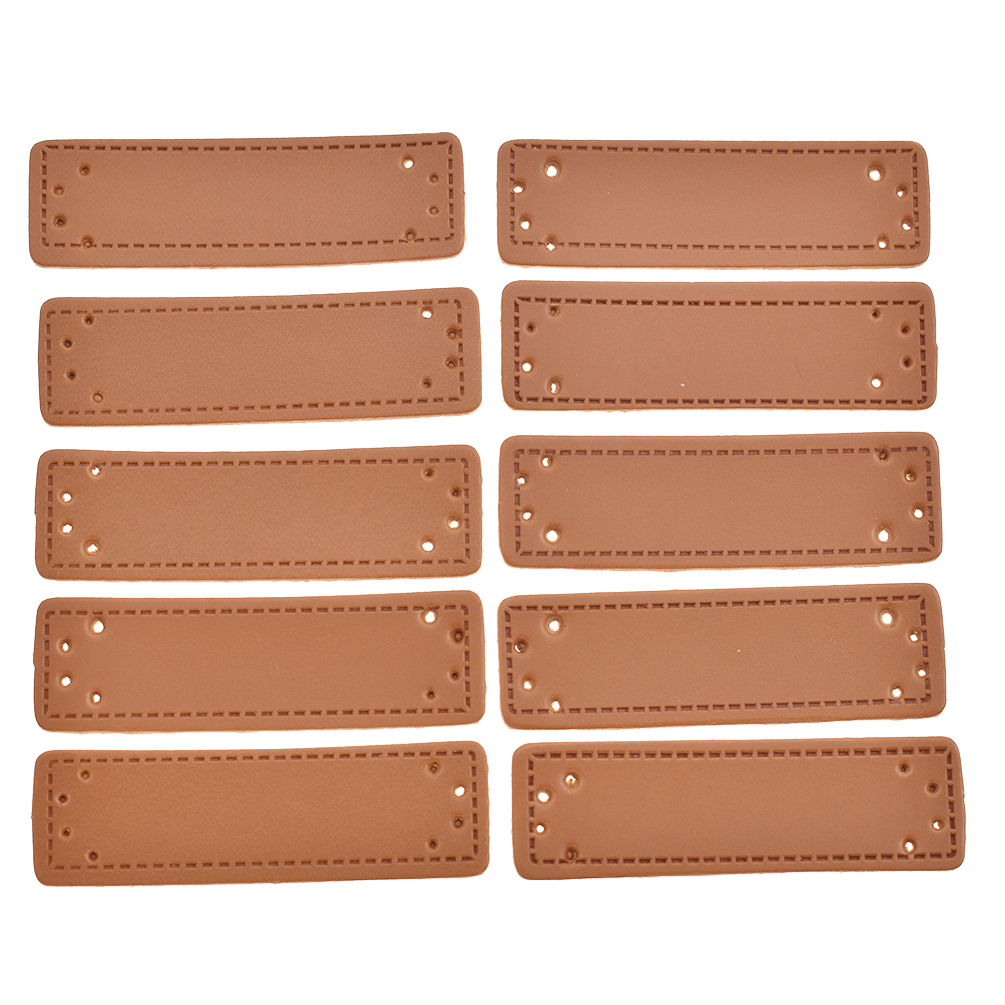 50X Handmade Label Tag Patches PU Leather Bag Clothing Sewing Supplies DIY Craft - Picture 17 of 45