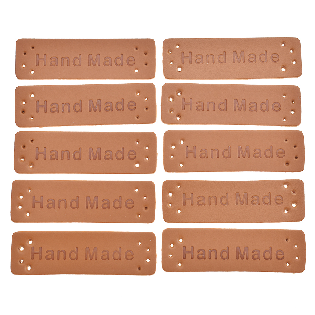 50X Handmade Label Tag Patches PU Leather Bag Clothing Sewing Supplies DIY Craft - Picture 18 of 45