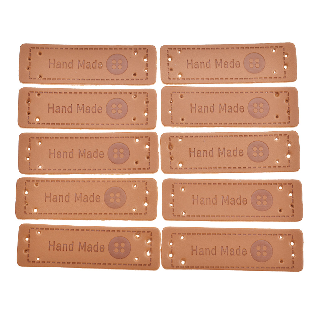 50X Handmade Label Tag Patches PU Leather Bag Clothing Sewing Supplies DIY Craft - Picture 19 of 45