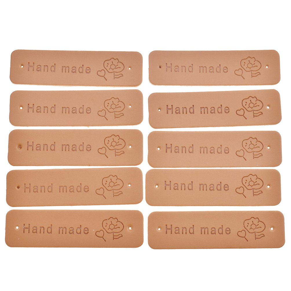 50X Handmade Label Tag Patches PU Leather Bag Clothing Sewing Supplies DIY Craft - Picture 20 of 45