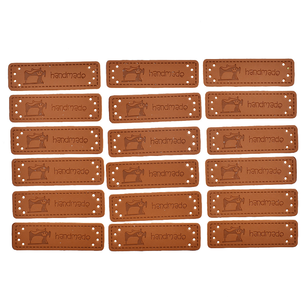50X Handmade Label Tag Patches PU Leather Bag Clothing Sewing Supplies DIY Craft - Picture 26 of 45