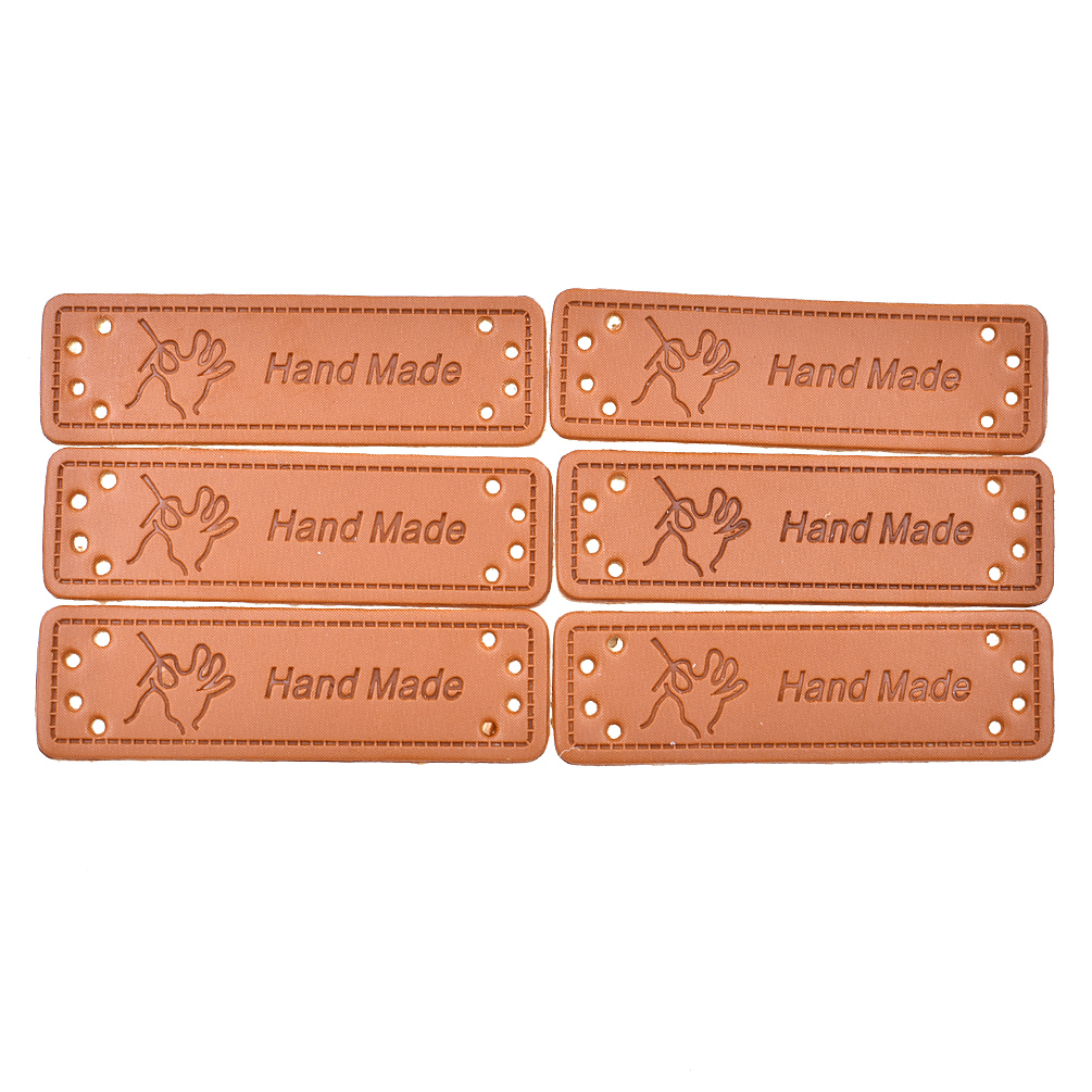 50X Handmade Label Tag Patches PU Leather Bag Clothing Sewing Supplies DIY Craft - Picture 35 of 45