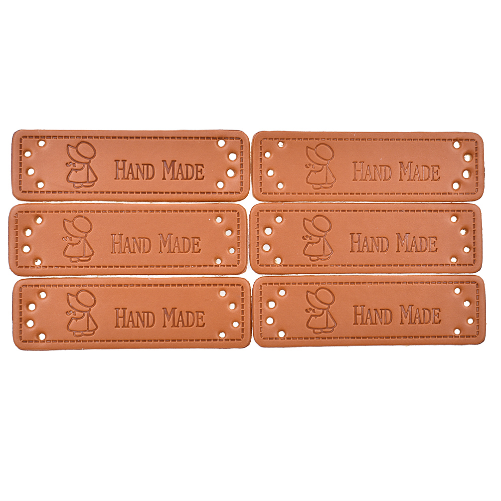50X Handmade Label Tag Patches PU Leather Bag Clothing Sewing Supplies DIY Craft - Picture 36 of 45