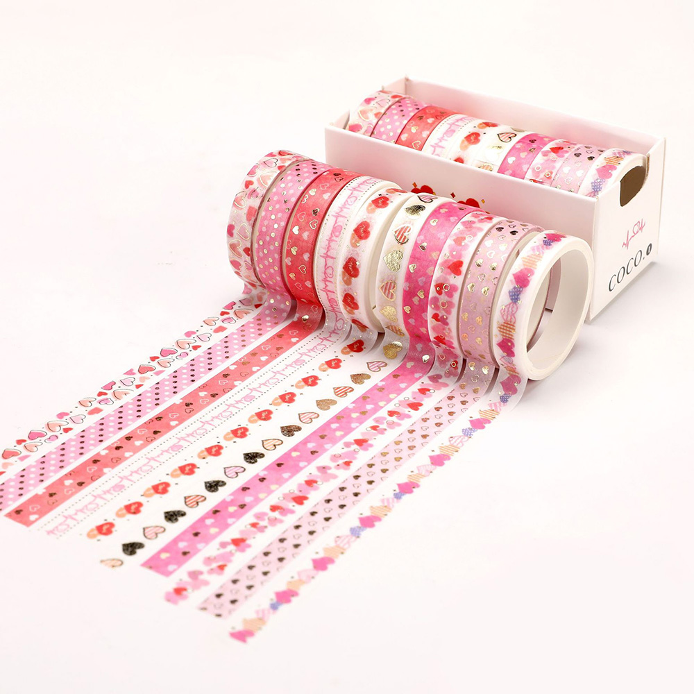10 Rolls Washi Tape Masking Sticker Set DIY Scrapbooking Diary Planner Craft