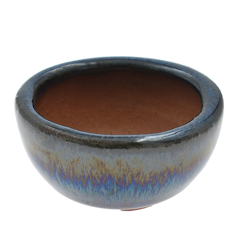 Mini vaso da fiori bonsai cinese ovale smaltata fioriera casa cesti giardino decorazione - Foto 13 di 19
