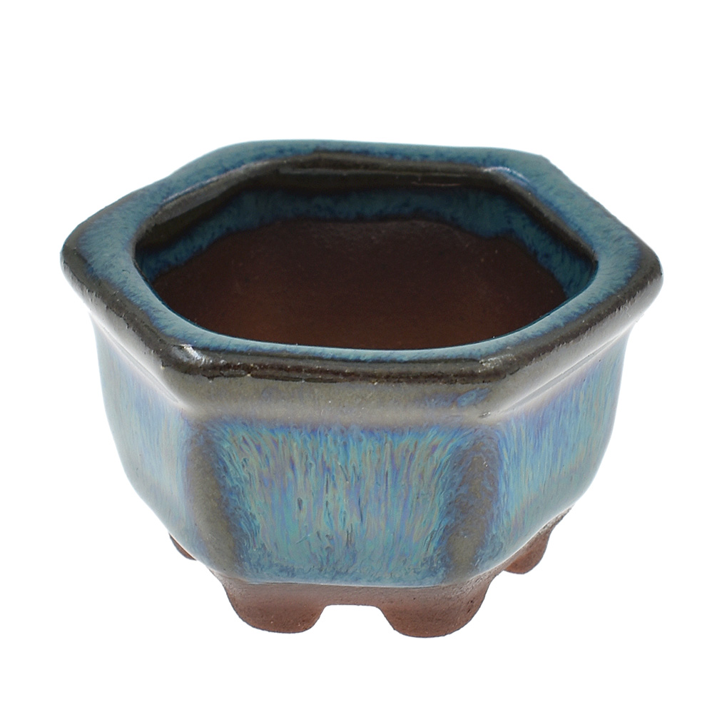Mini vaso da fiori bonsai cinese ovale smaltata fioriera casa cesti giardino decorazione - Foto 14 di 19
