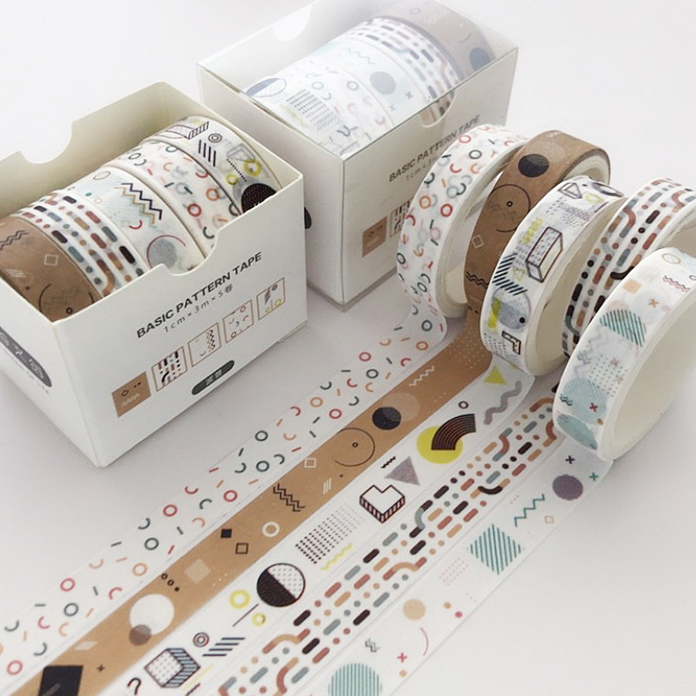 5x Washi Tape Set Masking Tape Cute Stickers School Suppliers Stationery  Art DIY