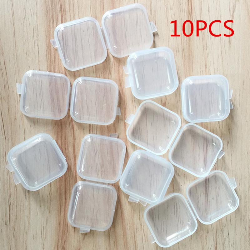 Mini Plastic Storage Boxes Clear Jewelry Beads Case Screw Coins