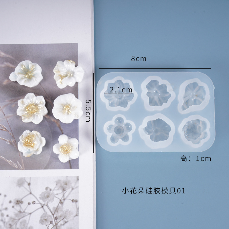 3D Flower Resin Casting Silicone Mold Cake Decor Epoxy Jewelry Making DIY Supply - Picture 8 of 10