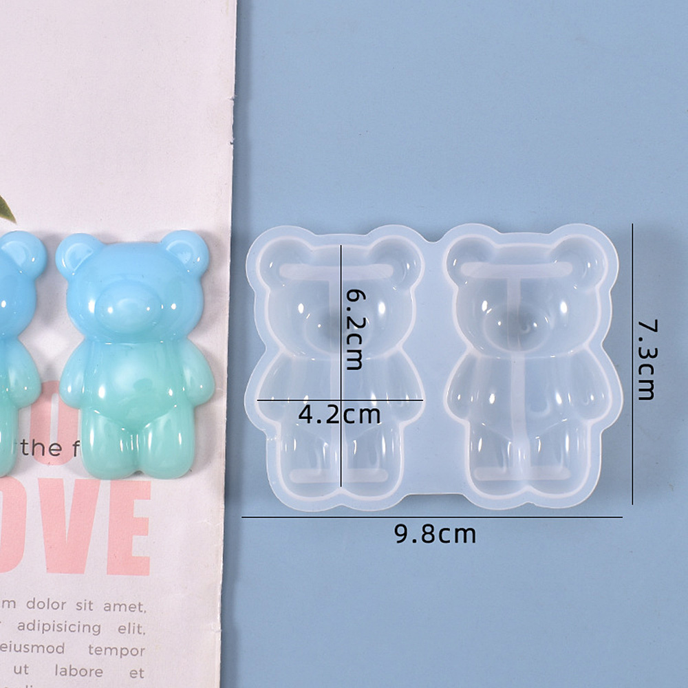 Rabbit Bear Resin Casting Silicone Mold Ornament Jewelry Pendant Epoxy Making - Picture 9 of 10
