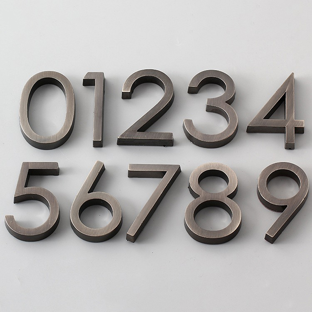 2.36" House Address Sign Number Office Door Number ABS Adhesive DIY Wall Deco 