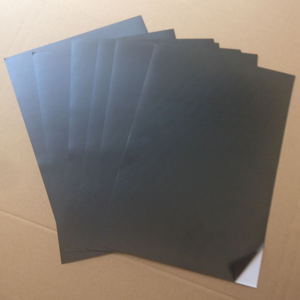 10PCS A4 Matte Sticker Paper PVC for Laser Printer Label Sheet Waterproof  Black