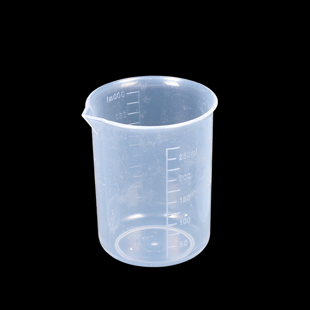 Plastic Measuring Cup Scale Clear Beaker Graduated Chemical Experiment Lab Jug 