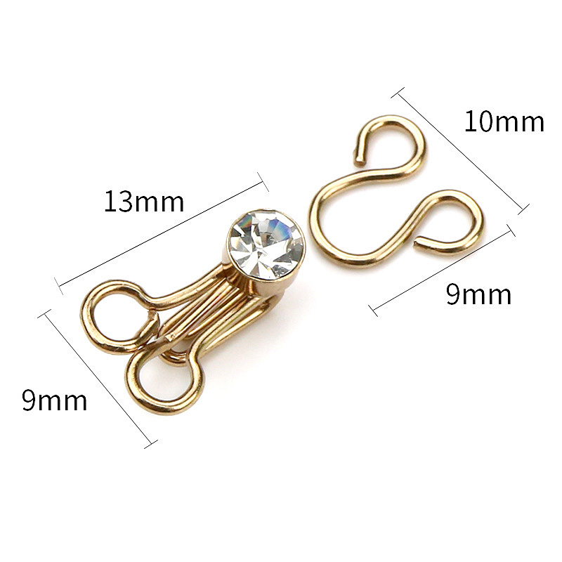 10pcs Clothes Diy Clothing Buttons Skirt Hook Bra Closure Hook Collar Hook  Eye Closure Hook Eye Sewing Closure Sewing Hook and Eye Latch Connection