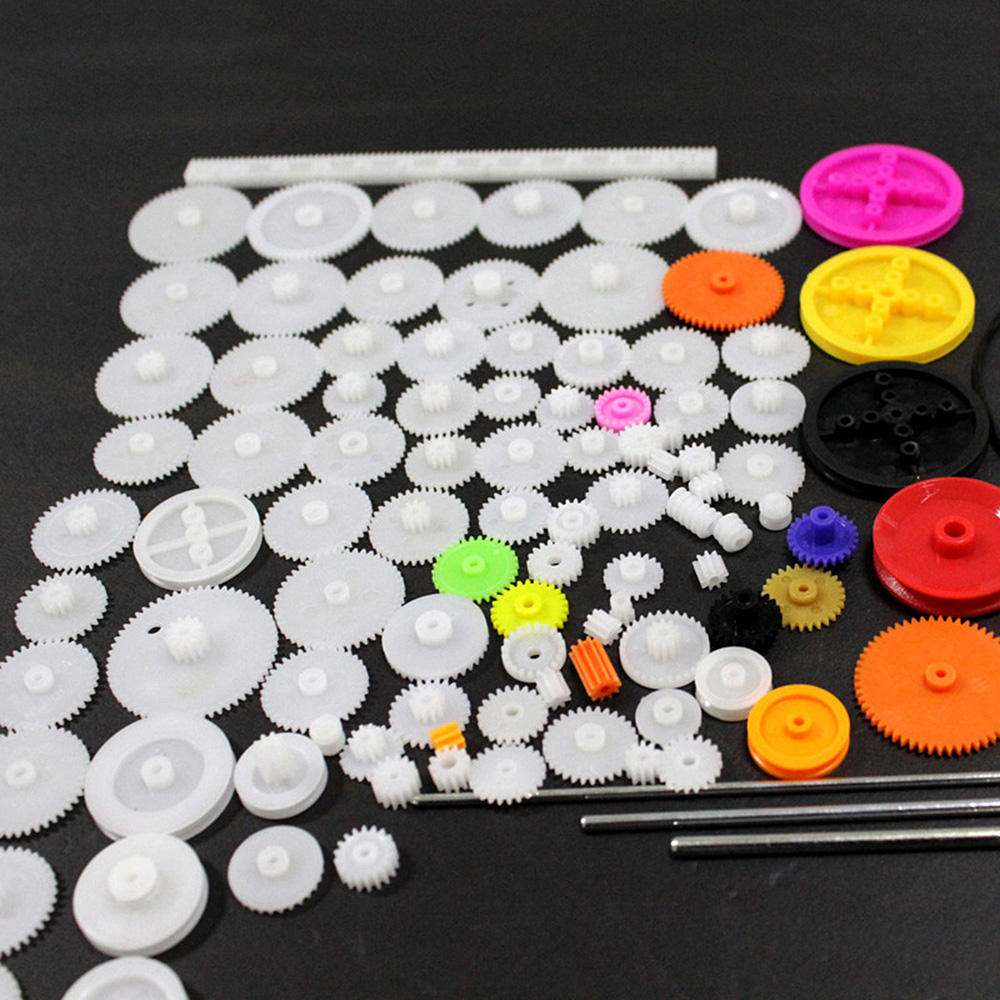 Different size 19pcs Plastic Gears M0.5 For Robotics Model Shaft Part DIY Caju 