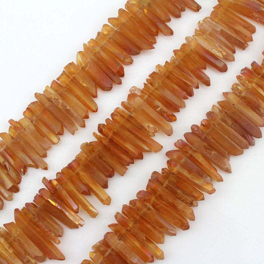 1String Natural Crystal Column with Hole DIY Jewelry Reiki Healing Semi-finished 