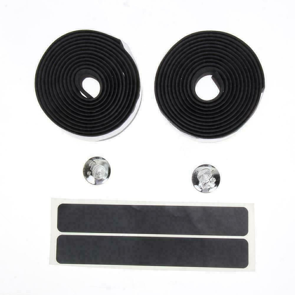 Carbon Fiber Bike Handlebar Tape Comfort GEL Road Wrap+2 Bar Belt Bicycle Parts - Picture 12 of 25