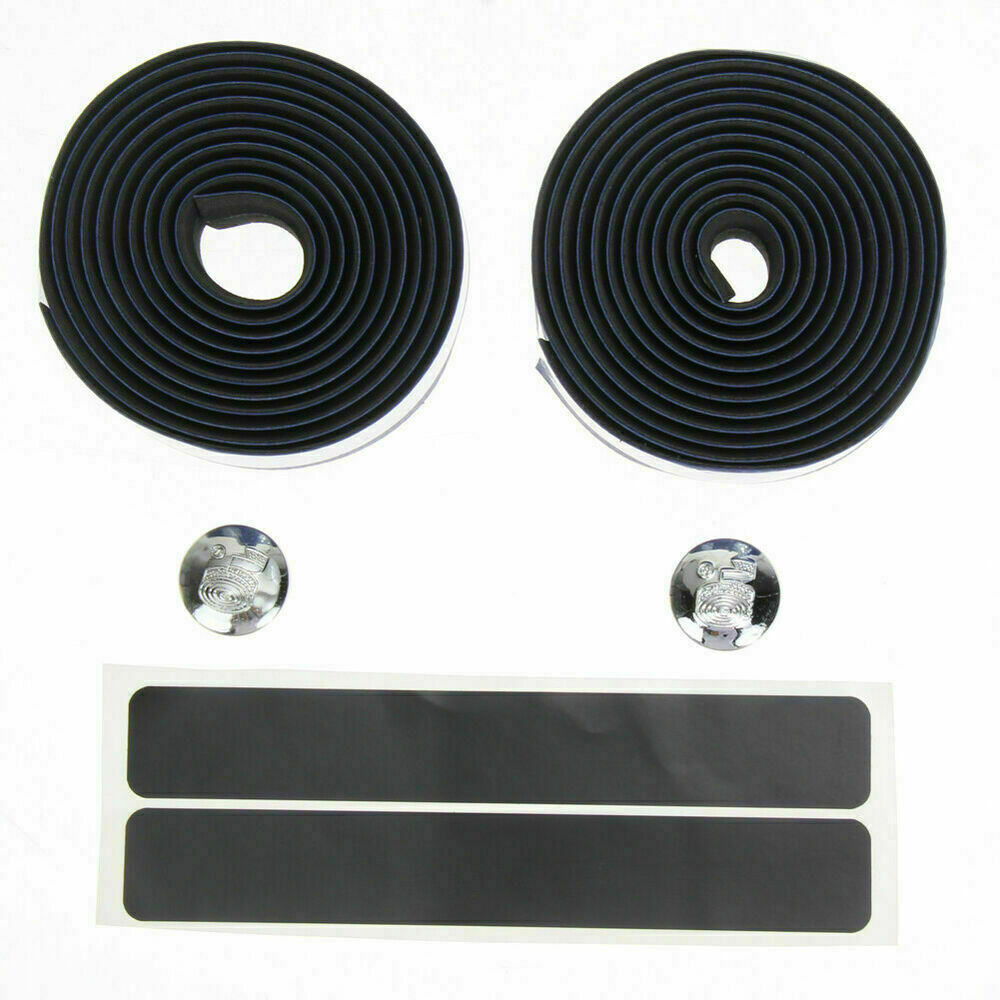 Carbon Fiber Bike Handlebar Tape Comfort GEL Road Wrap+2 Bar Belt Bicycle Parts - Picture 21 of 25