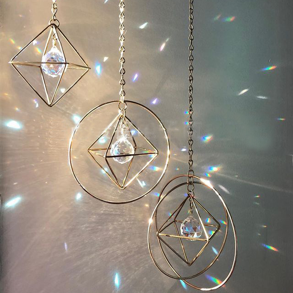 Crystal Suncatcher Prism Catcher Window Hanging Pendant Wedding Home Decor  Craft