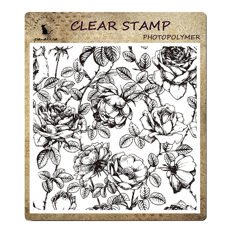 Sello transparente de silicona de colección sello floral álbum de recortes decoración de tarjetas hágalo usted mismo - Imagen 9 de 14