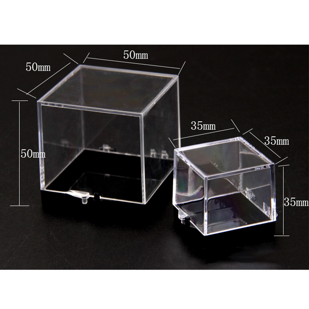 Clear Storage Box Acrylic Display Stand Base for Natural Quarts Crystal Holder