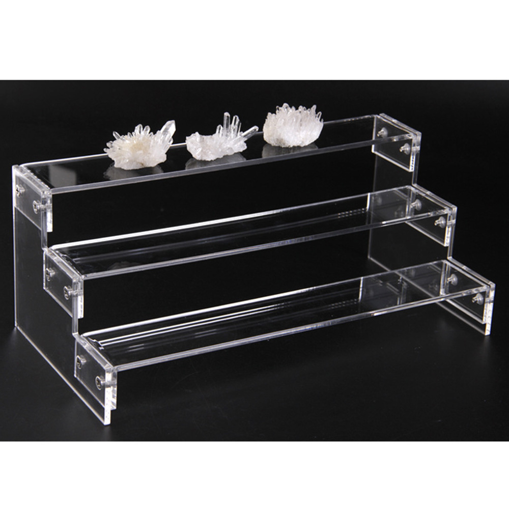 Clear Storage Box Acrylic Display Stand Base for Natural Quarts Crystal Holder