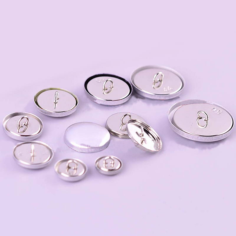 100pcs Cover Button Kit Metal Handmade Fabric Round Covered Clothing Sewing DIY - Picture 8 of 10