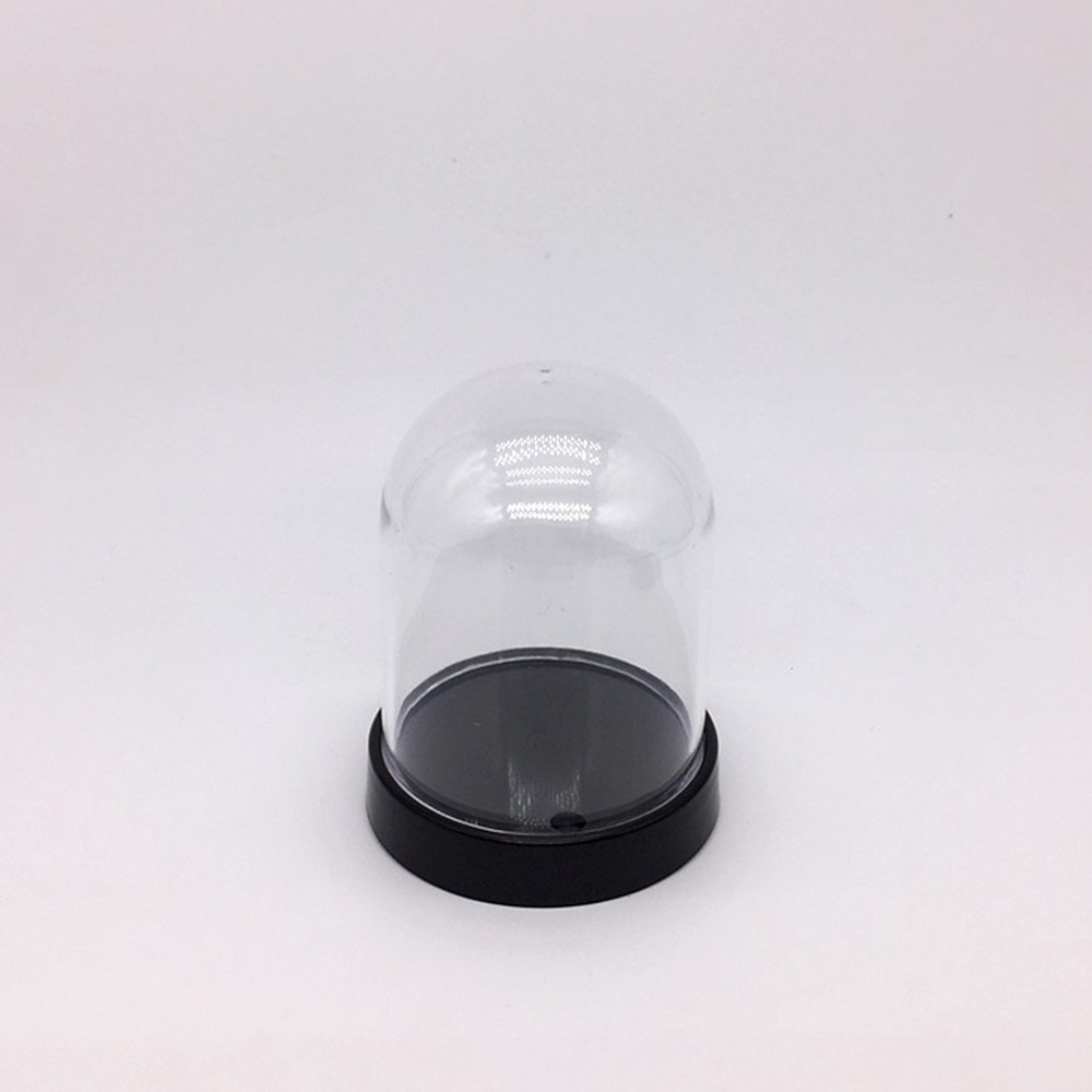 Clear Plastic Dome Display Bell Cover Miniature Dust Cover Micro Landscape Craft - Foto 11 di 11