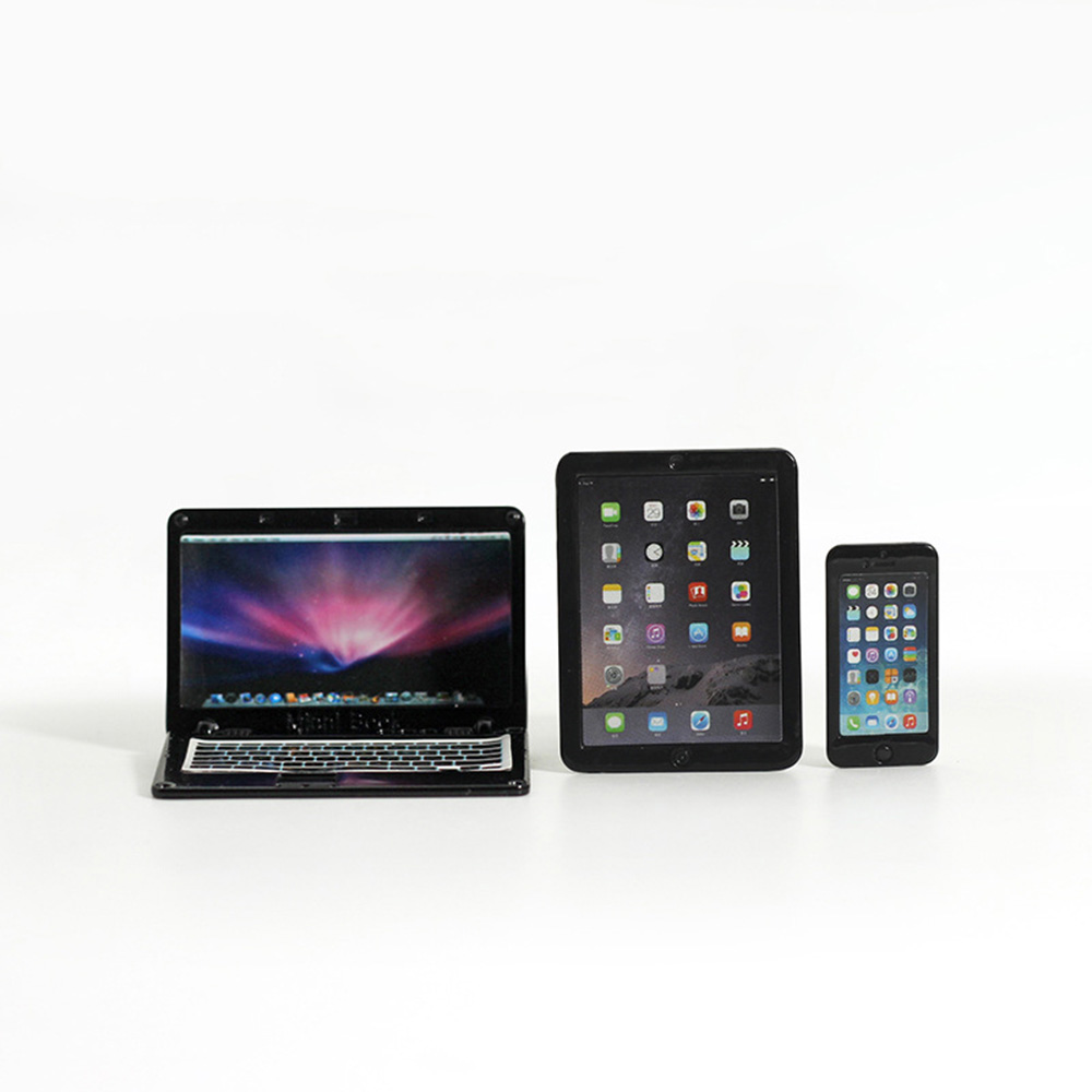 Dollhouse Miniature Set Laptop Computer Tablet Cellphone Toy Model Kids Gift - Picture 13 of 15