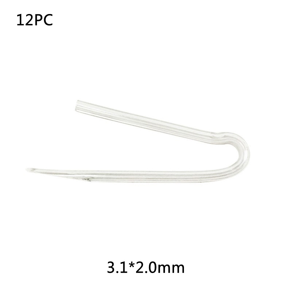 12X Hearing Aid Tubes PRE-CUT Bent BTE Earmold Ear Mold Tubing Clear ...