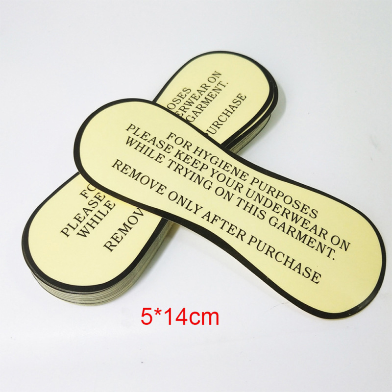 Hygiene Label Clear Tape, swimwear lingerie underwear brief bikini try on  sticker strip labels adhesive fitting protective liner