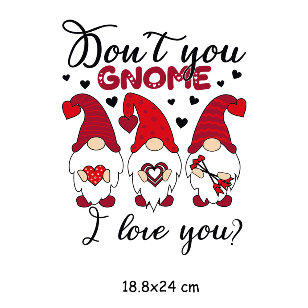 4Pcs/Sheet Valentines Day Iron On Patches DIY Heat Transfer Love