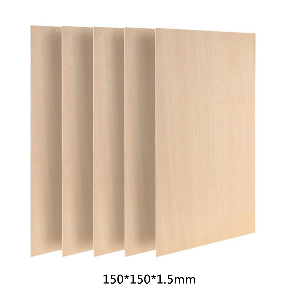 5 PIEZAS Hojas de madera contrachapada Placa de madera contrachapada Tablero sin terminar Madera para trabajar la madera hágalo usted mismo - Imagen 13 de 21