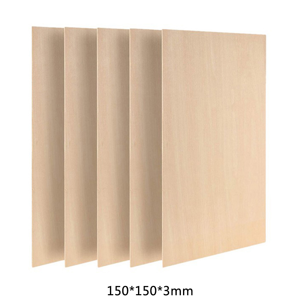 5 PIEZAS Hojas de madera contrachapada Placa de madera contrachapada Tablero sin terminar Madera para trabajar la madera hágalo usted mismo - Imagen 14 de 21