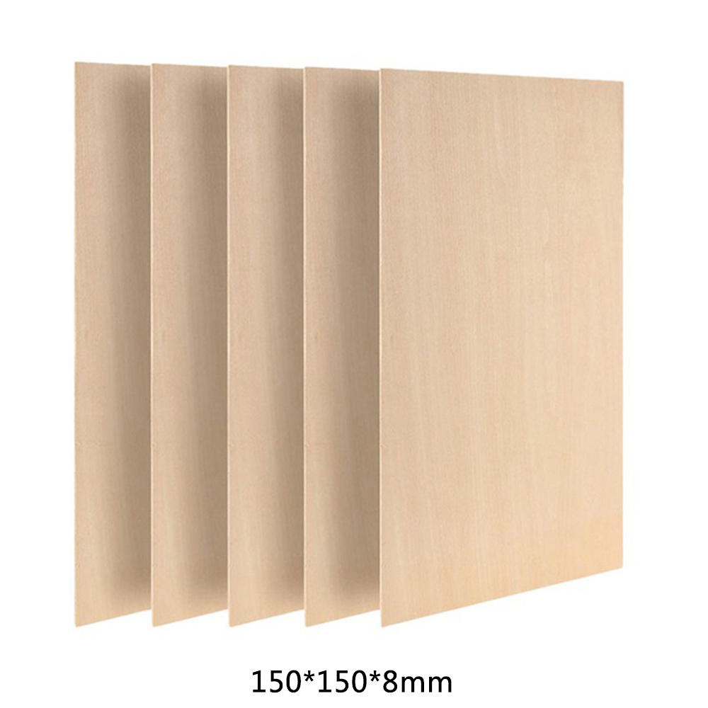 5 PIEZAS Hojas de madera contrachapada Placa de madera contrachapada Tablero sin terminar Madera para trabajar la madera hágalo usted mismo - Imagen 16 de 21