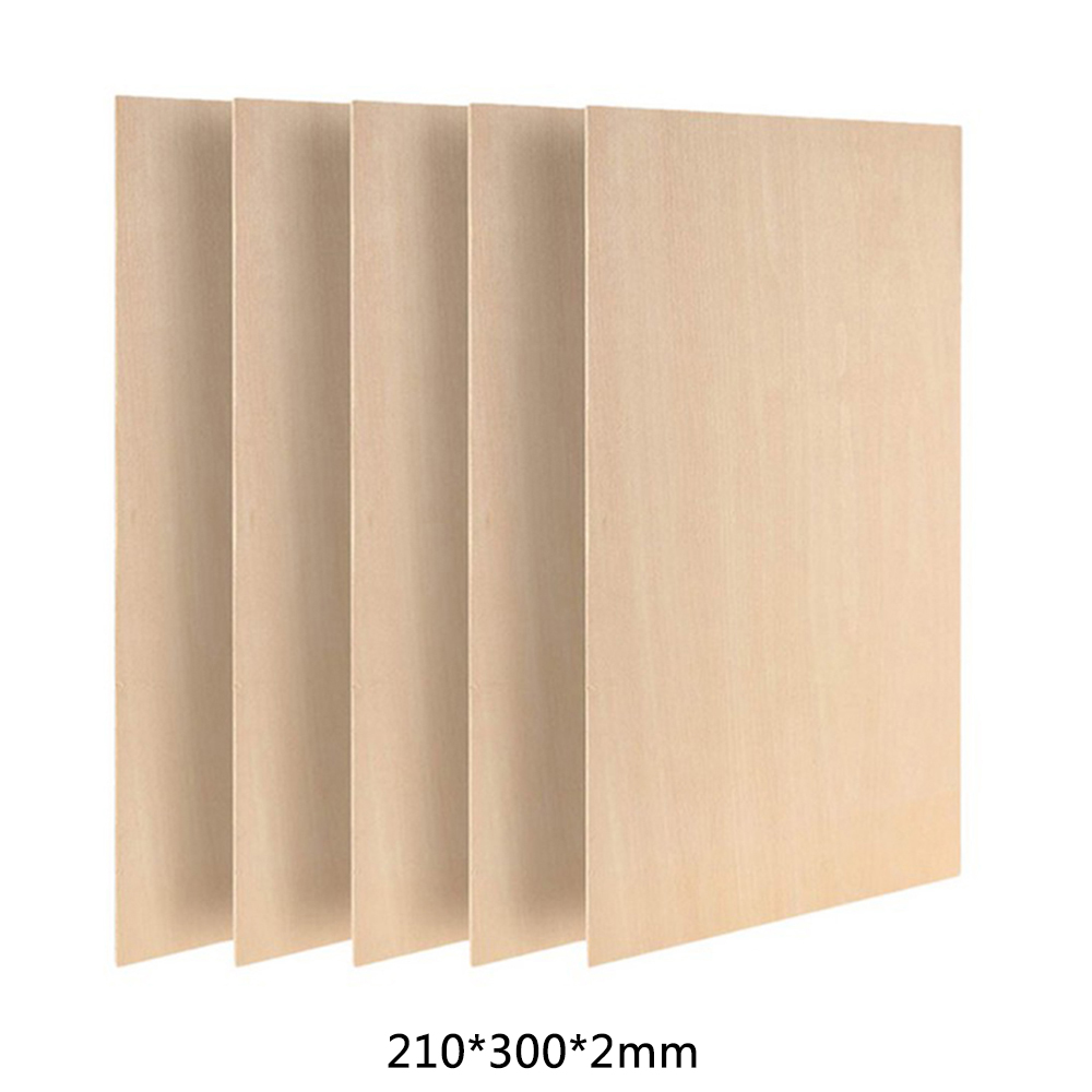 5 PIEZAS Hojas de madera contrachapada Placa de madera contrachapada Tablero sin terminar Madera para trabajar la madera hágalo usted mismo - Imagen 21 de 21