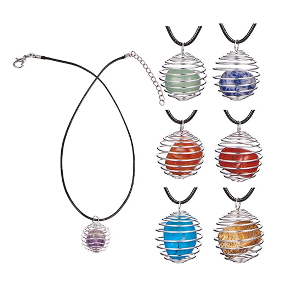 Crystal Cage Necklace Holder - Spiral Bead Cage Lg (25 x 30mm) –  mysticmaevesmoonmagick