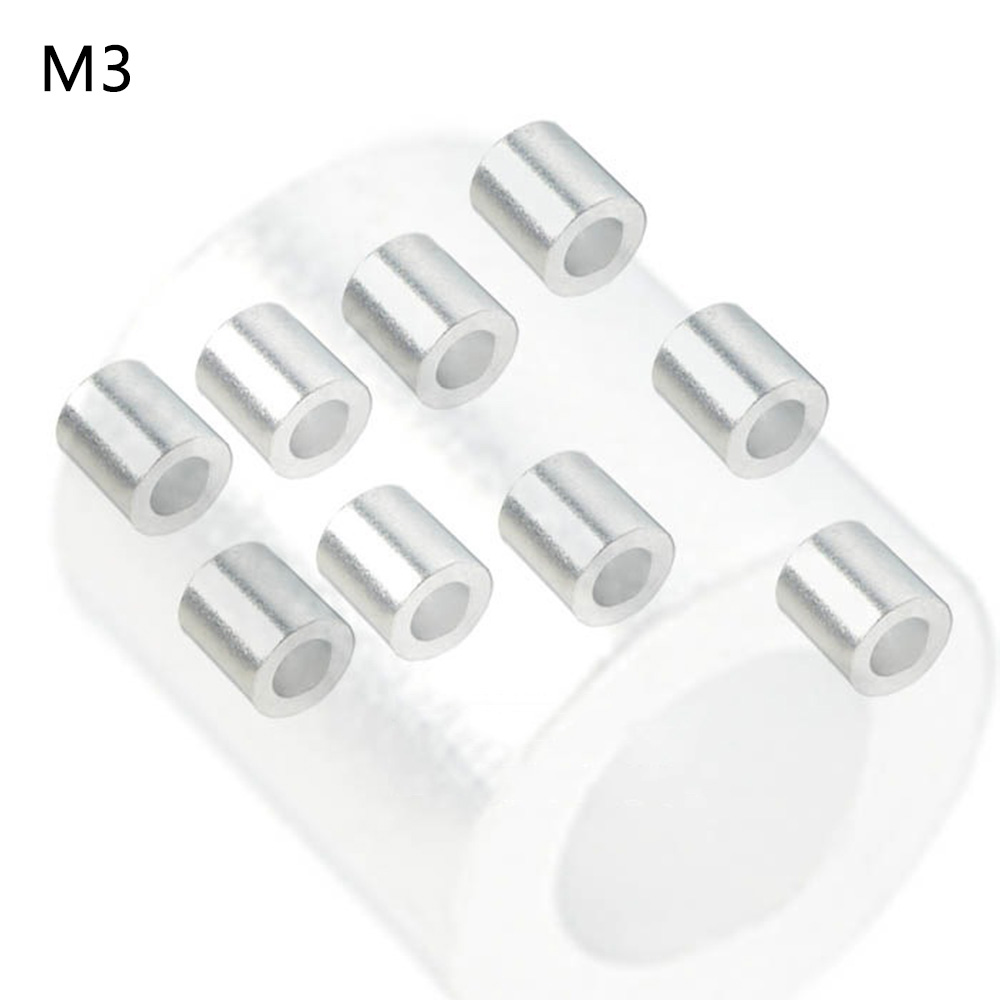 10pcs 516 Aluminum Cable Crimps Sleeves Cable Ferrule Clip Fittings for Crimping Wire Rope Cable Flq049-8.0