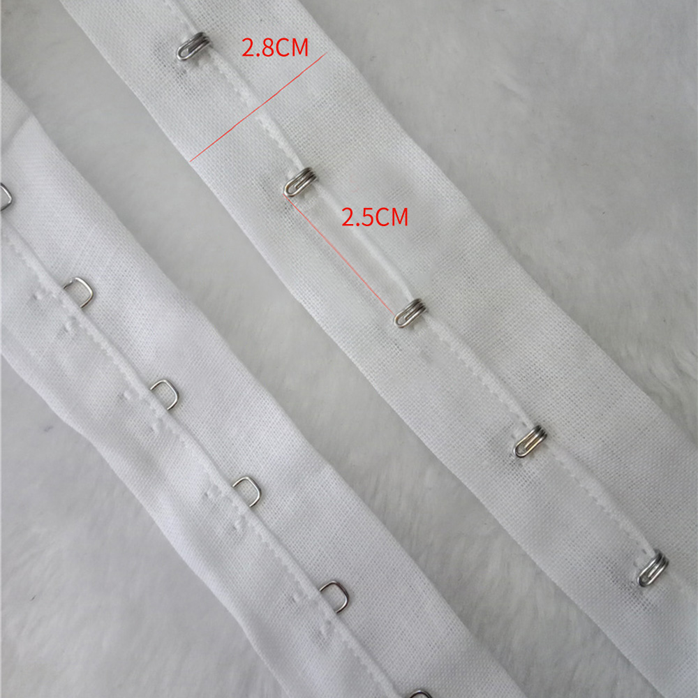 1 Yard Cotton Hook Eye Tape Trim Single Row Fastener Bra Corset DIY Sewing  Trims